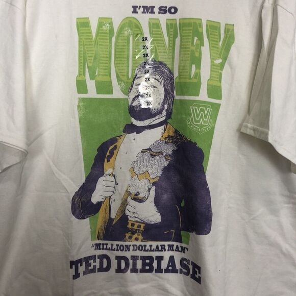I'm So Money Million Dollar Man Ted Dibiase WWE Wrestling Graphic T Shirt NEW 2X - Picture 2 of 8